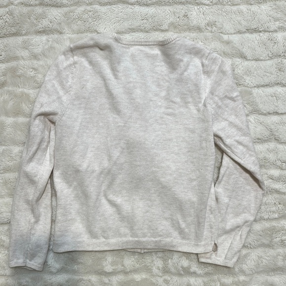 NWOT H&M Cream Cardigan with Colorful Sequins 5t/6 - Picture 3 of 3